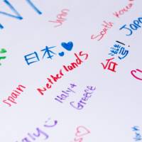 Students write desitantions of where they want to travel to